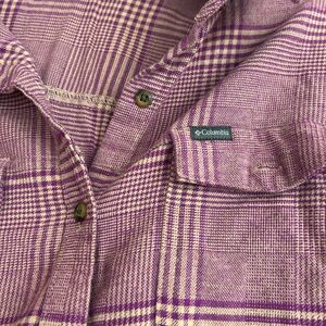 Columbia Purple Plaid Shirt